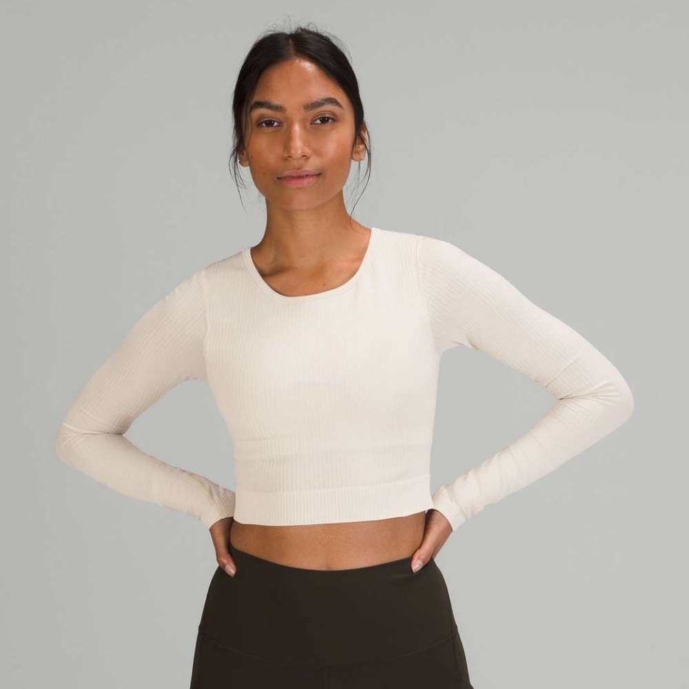 Lululemon Ebb to Street Long Sleeve - White Opal